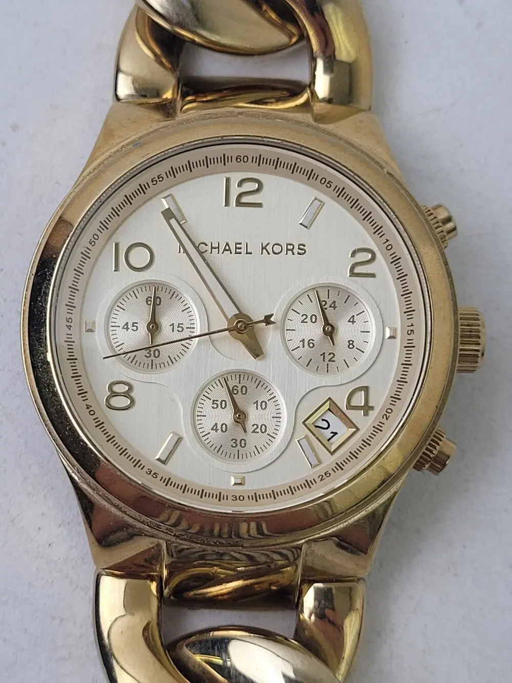 Michael Kors MK3131 Gold-tone Stainless Steel Chucky Chain Link Women's Watch